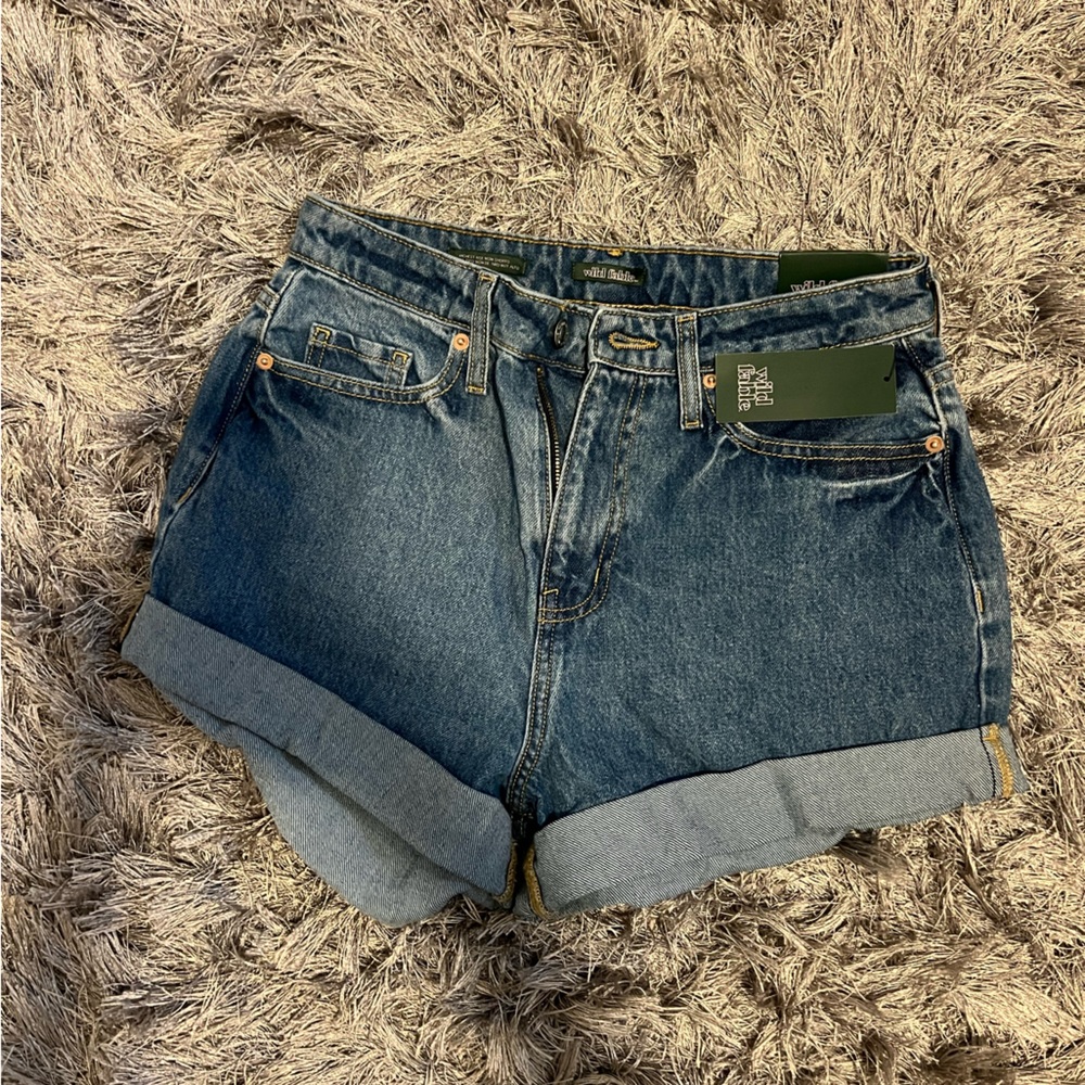 oversized jean shorts